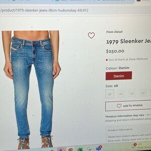 Diesel - new - 1979 sleekner jeans